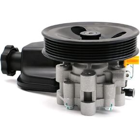 Power Steering Pump with Reservoir Pulley Compatible with 2005-2007 Dodge Dakota 3.7L 4.7L, 21-5429