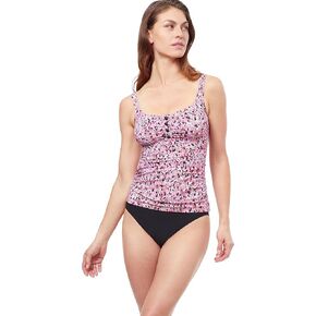 Profile by Gottex Women's Standard Pretty Wild D-Cup Square Neck Tankini