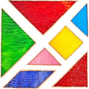 Pre-Cut Stained Glass Kit, Flexible Multiple Pattern Combinations, Colorful Opaque Stained Glass Sheet