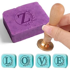 Personalized Soap Stamp for Homemade Soap,Letter M Custom Initial Soap Stamp,Multi Functional Soap Making Kit Supplies,Personalized Gift for Soap Crafter