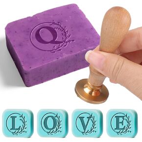 ختم صابون شخصي للصابون محلي الصنع، ختم صابون أولي مخصص على شكل حرف M، لوازم أدوات صنع الصابون متعددة الوظائف، هدية شخصية لحرفي الصابون in Kuwait