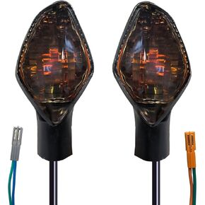 Motorcycle Turn Signals Indicator Front/Rear Light Compatible with Honda CBR400R CB400F CB400X CBR500R CB500F CB500X CBR 650F CB650F NC700 750 MSX12 (Amber)