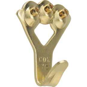 OOK 50674 Professional Picture Hangers, Reusable Art Hooks, Padded, Brass, 50lbs (10 Set) Gold in Kuwait
