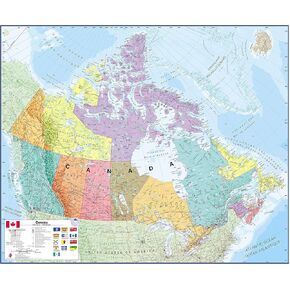 Maps International Large Political Canada Wall Map - Laminated - 33 x 47"