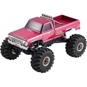 FMS 1/24 RC Crawler FCX24 Smasher V2 Monster Truck, Mini RTR 4WD 2.4GHz RC Off-Road Car with Remote Control & LED Lights for Adult Gifts (Blue)