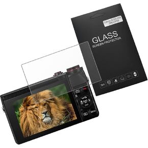 واقي شاشة Easy Hood Canon G7X Mark III 0.33 مم صلابة 9H، زجاج مقسى خاص مُحسن رفيع للغاية ومقاوم للتصادمات والخدوش، متوافق مع Canon G7X III G7X3
