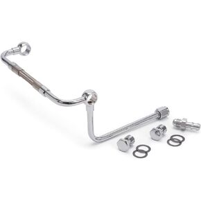 Edelbrock 8132 Thunder and Performer Series Fuel Line Kit, Chrome