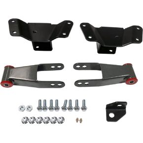 ‎Psrorkeu - 4" Rear Drop Kit Shackles Hangers for Chevy Silverado/GMC Sierra 1500 Series 1988-1998