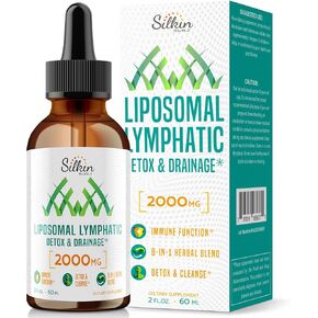 Liposomal Lymphatic Drainage Drops - Immune and Lymphatic Support - Detox Cleanse Supplements - Lymphedema Relief - PureLymphSwell Blend,Echinacea & Dandelion - 60-Day Supply