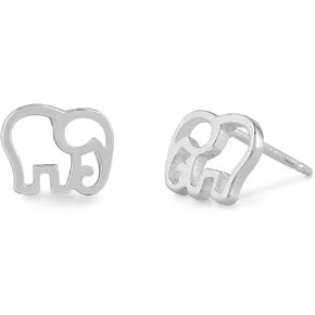 Boma Jewelry Sterling Silver Elephant Stud Earrings