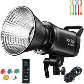 Godox SL-60Y 60W CRI95+ مصباح فيديو LED باللون الأصفر، 3300±300K إضاءة إخراج مستمرة متوازنة من التنجستن، حامل بوينز لتسجيل الفيديو، تصوير الأطفال، الزفاف، التصوير في الهواء الطلق