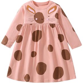 فستان بناتي بأكمام طويلة مخطط من القطن للكريسماس كاجوال للخريف من Autuman Tunic Playwear فساتين الحفلات الأساسية