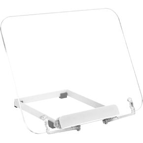 Honagu Desk Book Stand,Reading Rest Book Holder, Angle Adjustable Book Stand Hands Free for Textbooks, Document, Cookbook, Music Book, Tablet, Recipe (Acrylic)