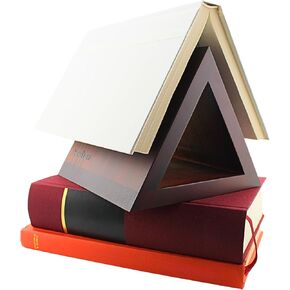 Triangle Book Stand - Page Holder for Reading and Book Lovers Gifts (Brown)