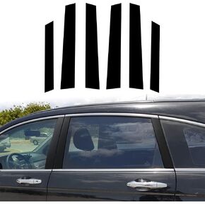 TOMALL 1 Set Car Window Pillar Post Vinyl Stickers Compatible with Honda CRV 2007-2011 Auto Overlay Wrap Trim Sticker for Car Exterior Accessories Modification Decoration (Carbon Fiber)