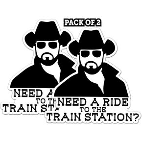 IMPERIAL VIBES – Need A Ride to Train Station Sticker – Vinyl Decal for Car, Truck, & Van – Indoor & Outdoor IPad Decal - Removable Laptop Sticker – Waterproof Decal for Waterbottle– Pack of 2 Imp 72
