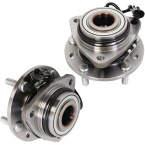 Front Wheel Hub Bearing Assembly 4WD 2 PCS Compatible for 1997-2005 Chevy Blazer S10, Compatible for 1997-2005 GMC Jimmy Sonoma 5 Lugs w/ABS Replace 513124