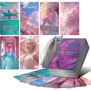 Romantic Love Oracle Cards, Soulmates and Twin Flames Oracle Deck with Meanings on Them for Beginner, Love Relationships