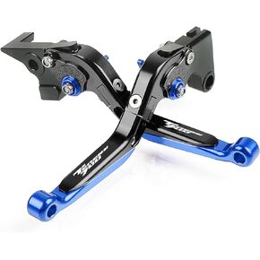 Brake & Clutch Levers Set Foldable Extendable CNC Fit For TENERE 700 2019-2022 Titanium+Black