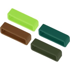 uxcell Watch Band Strap Loops Width Rubber Fastener Rings Silicone Watch Retainers for Watch