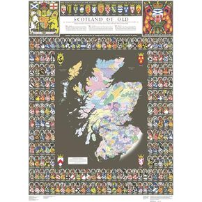 Collins: Scotland of Old Wall Map - 40 x 30.75 inches
