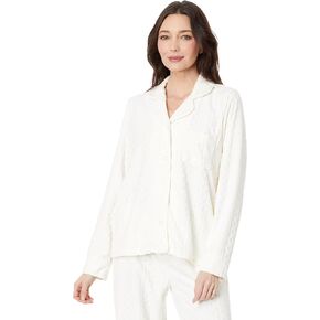 PJ Salvage Women's Loungewear Verry Terry Cable Crew Long Sleeve Top