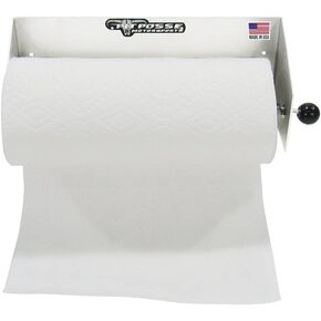 Pit Posse 573BK Paper Towel Holder Dispenser Aluminum Enclosed Trailer Shop Garage Storage Organizer-Made in USA- 5 Year Warranty-Powder Coated Black-5th Wheel, Toy Hauler, Snowmobile