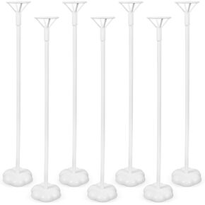 12PCS Balloon Stick Stand - Balloon Holder Cup with Balloon Pole and Flower Stand Base - Table Desktop Centerpiece Decorations for Wedding Birthday Baby Shower Any Party Balloon Accessories