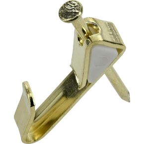OOK 50606 ReadyNail Picture Hangers, Reusable Art Hooks, Brass, 10lbs (30 Set)