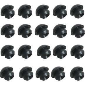 20 Pack 9mm Bottle Jack/Floor Jack Oil Filler Plug Bung, Horizontal Jack Plugs Rubber Reservoir Oil Filler Plug,Rubber Reservoir Oil Filler Plug Suit for Oil Reservoir Filler Hole (Black)