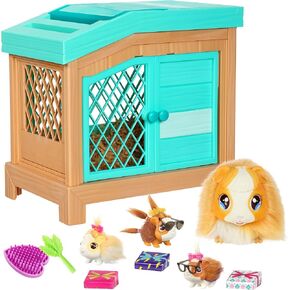 Little Live Pets - Mama Surprise | Soft, Interactive Guinea Pig and her Hutch, and her 3 Babies. 20+ Sounds & Reactions. for Kids Ages 4+, Multicolor, 7.8 x 11.93 x 11.38 inches