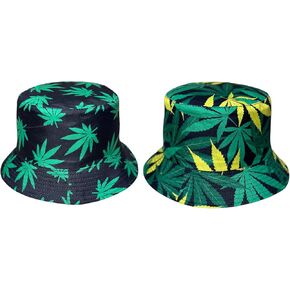Premium Reversible Marijuana Leaf Bucket Hat | Stylish Unisex Fisherman Cap for Sun Protection
