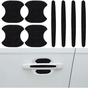 8 PCS Car Door Handle Bowl Sticker, Reflective Scratch Collision Protection Sticker Protectors Self-Adhesive Car Door Handle Sticker Protective Film for Cars Universal for Door Handles on Trucks, Suv