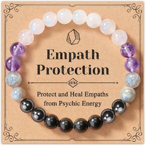 Manifests What You Desire Bracelets, Natural Crystal Stone Bracelets Attracts Abundance Energy as Spiritual Gifts for Women with Quote Card in Kuwait