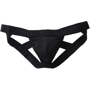Evankin Men's Sexy Thong Underwear Fun Jockstrap Underpants Cotton U Convex Pouch Belt Open Lingerie