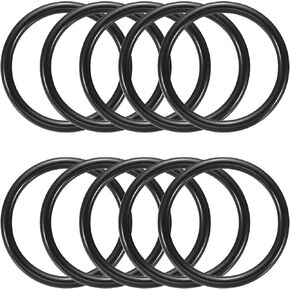 PATIKIL 2 Inch Dream Catcher Rings, 10 Pcs Plastic Macrame Wreath Floral Round Ring Hoop for Home Car DIY Craft Wedding Wall Hanging Decorations, Black