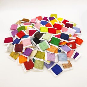 Atteret Embroidery Floss Kit 108 Colors 99 Cotton 9 Metallic Threads. On Plastic Bobbins in Organizer Storage Box. Dmc Color Coding. for Cross Stitch, Friendship Bracelets, String Crafts in Kuwait