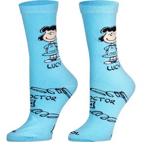 Cool Socks, Women's Lucy, Peanuts Comic Strip Fun Classic Charlie Brown Character Gift