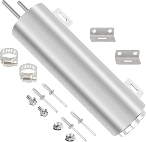 BHB 3 * 16 In Radiator Coolant Overflow Puke Tank Polished Stainless Steel Coolant Catch Can with Twist Cap 50 Oz Universal in Saudi Arabia