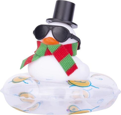 سيارة مطاطية لوحة القيادة بطة فريدة من نوعها زينة سيارة بطة ملحقات زينة السيارة مع قلادة حلقة السباحة والنظارات الشمسية in Kuwait