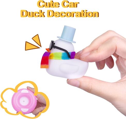 سيارة مطاطية لوحة القيادة بطة فريدة من نوعها زينة سيارة بطة ملحقات زينة السيارة مع قلادة حلقة السباحة والنظارات الشمسية in Kuwait