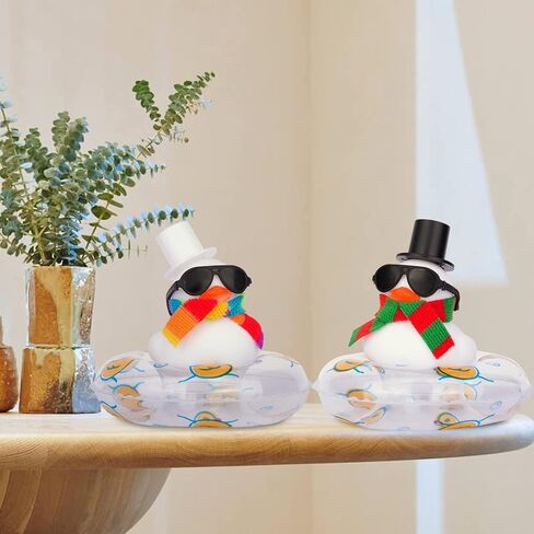 سيارة مطاطية لوحة القيادة بطة فريدة من نوعها زينة سيارة بطة ملحقات زينة السيارة مع قلادة حلقة السباحة والنظارات الشمسية in Kuwait