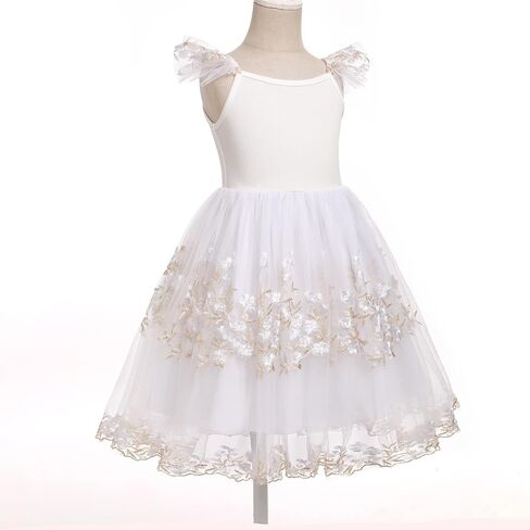 ODASDO Birthday Dress for Girls Spaghetti Straps Wedding Flower Girl Tutu Tulle Princess Pageant Dress Summer Sundress in Saudi Arabia