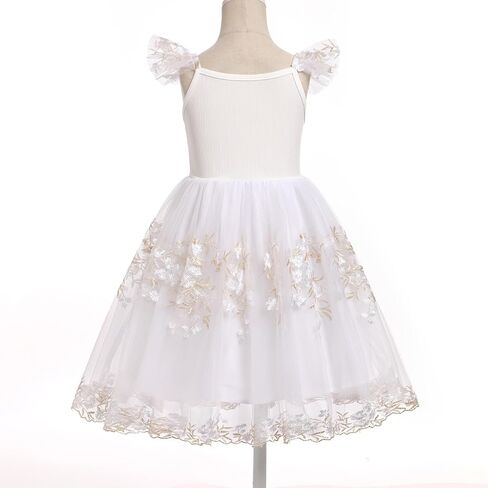 ODASDO Birthday Dress for Girls Spaghetti Straps Wedding Flower Girl Tutu Tulle Princess Pageant Dress Summer Sundress in Saudi Arabia