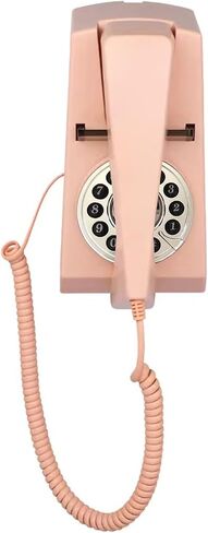 Landline Phones for Home, Corded Wall Phone, Retro House Phone for Seniors, Basic Trimline Corded Phone, No AC Power Required, Wall-Mountable Telephone (Black) in Saudi Arabia