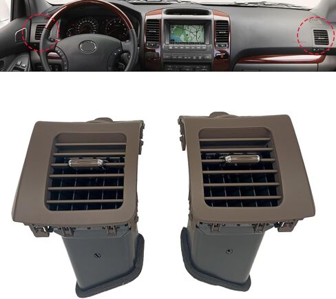 Side Air Conditioning Outlet Vent Fit for Toyota Land Cruiser Prado LC120 Lexus GX470 2003-2009 AC Vent Griille Left and Right Side 2-Pack Black in Saudi Arabia