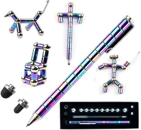 Fidget Toy Pen, Decompression Magnetic Fidget Pen , Magnet Pen Fidget Toy Relieve Pressure Novel Toy Gift for Kids or Friends (Black) in Saudi Arabia