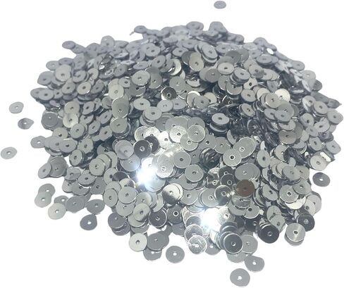 3/4/5/6 mm Flat Sequin Paillettes, 30000 Pcs, Mix Color Assortment Acrylic Sequin – 3.22 Ounce (100 Grams) 3 mm Black in Kuwait