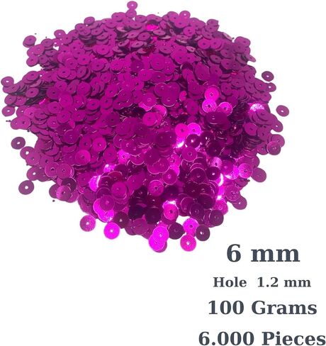 3/4/5/6 mm Flat Sequin Paillettes, 30000 Pcs, Mix Color Assortment Acrylic Sequin – 3.22 Ounce (100 Grams) 3 mm Black in Kuwait