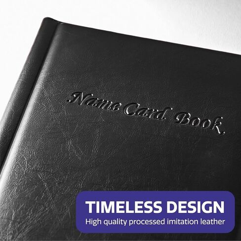 حامل بطاقات العمل - يحمل 480 بطاقة - منظم بطاقات العمل موفر للمساحة - حامل بطاقات كبير - أيضًا لبطاقات الائتمان - حامل بطاقات أسود in Kuwait